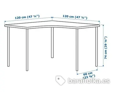 Стол угловой Ikea Linnmon
